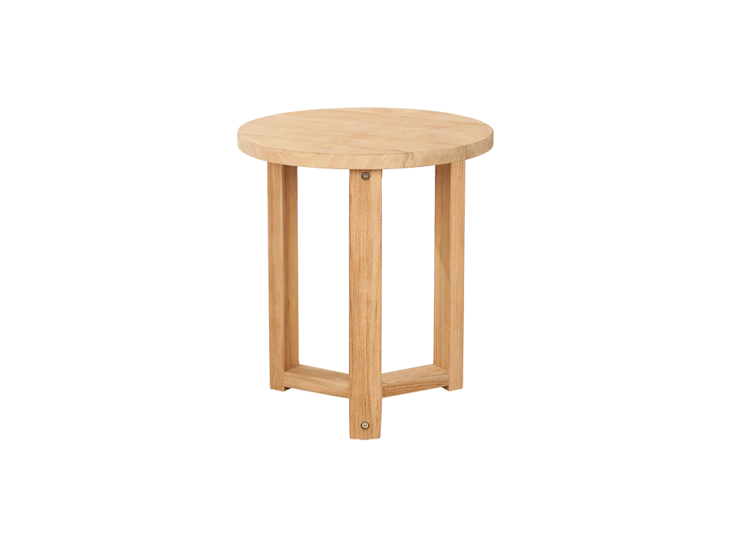 Cross Legs Nesting Teak Patio Side Table
