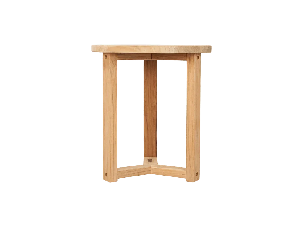Cross Legs Nesting Teak Patio Side Table