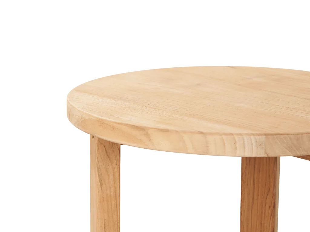 Cross Legs Nesting Teak Patio Side Table