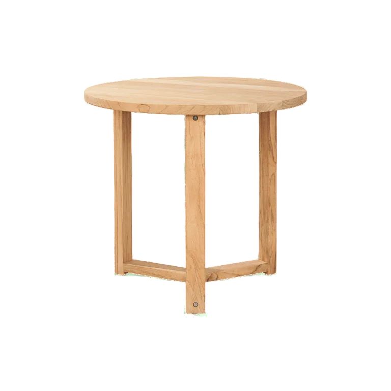 Cross Legs Nesting Teak Patio Side Table