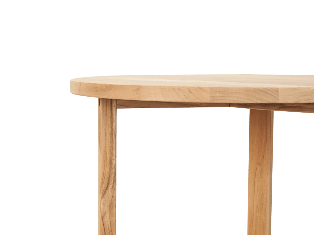 Cross Legs Nesting Teak Patio Side Table