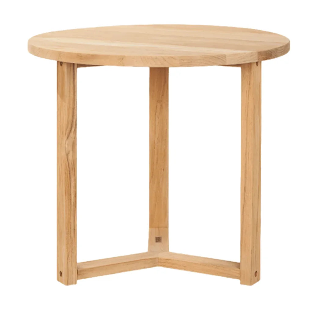 Cross Legs Nesting Teak Patio Side Table