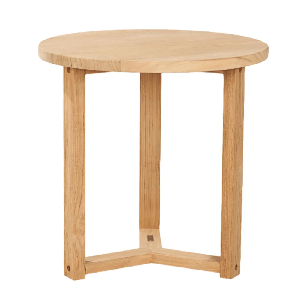 Cross Legs Nesting Teak Patio Side Table