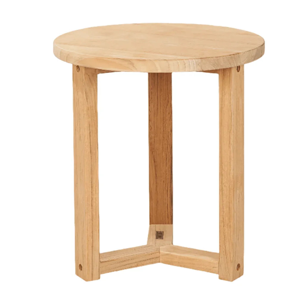 Cross Legs Nesting Teak Patio Side Table