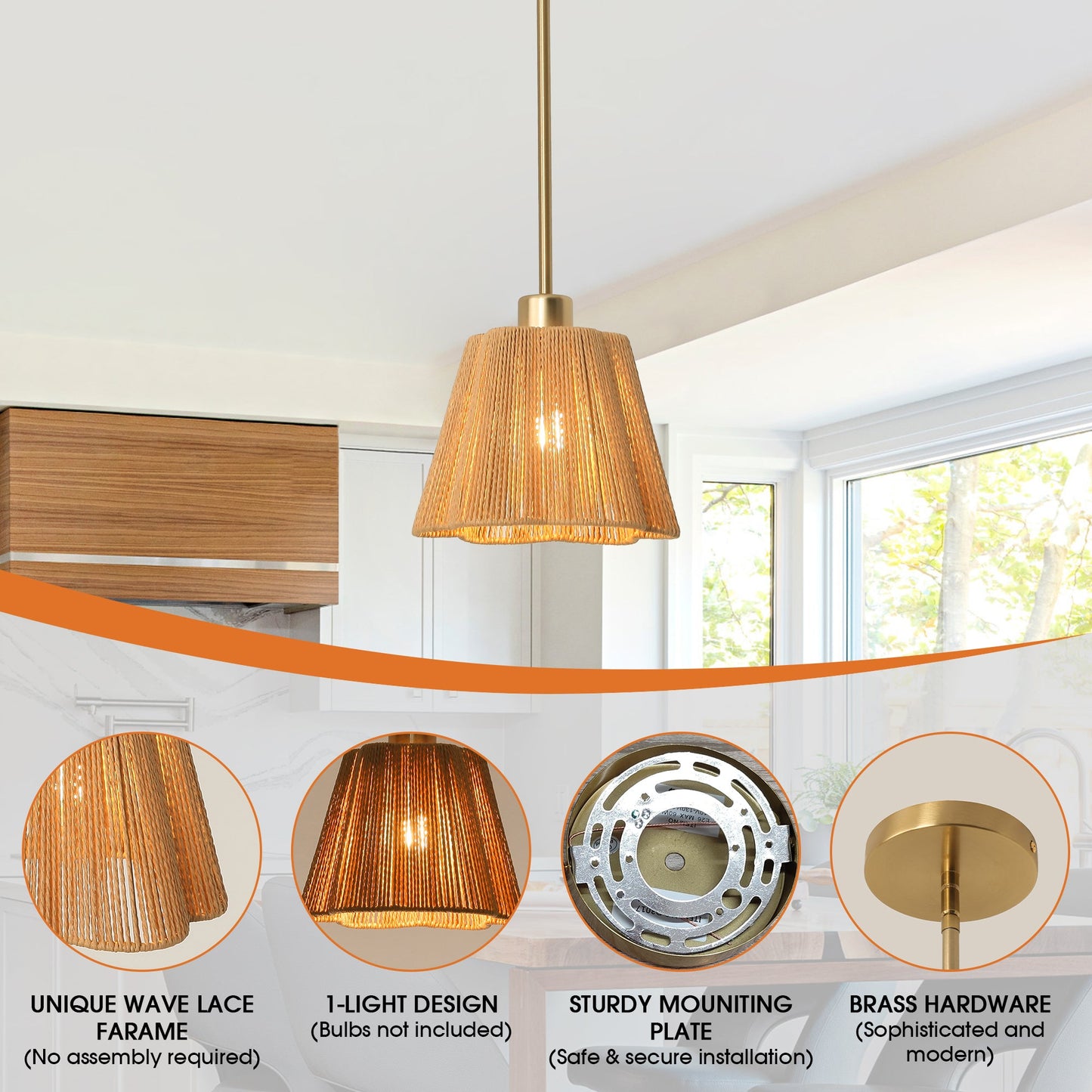 7 Inch Elsa 1-Light Island Pendant Light