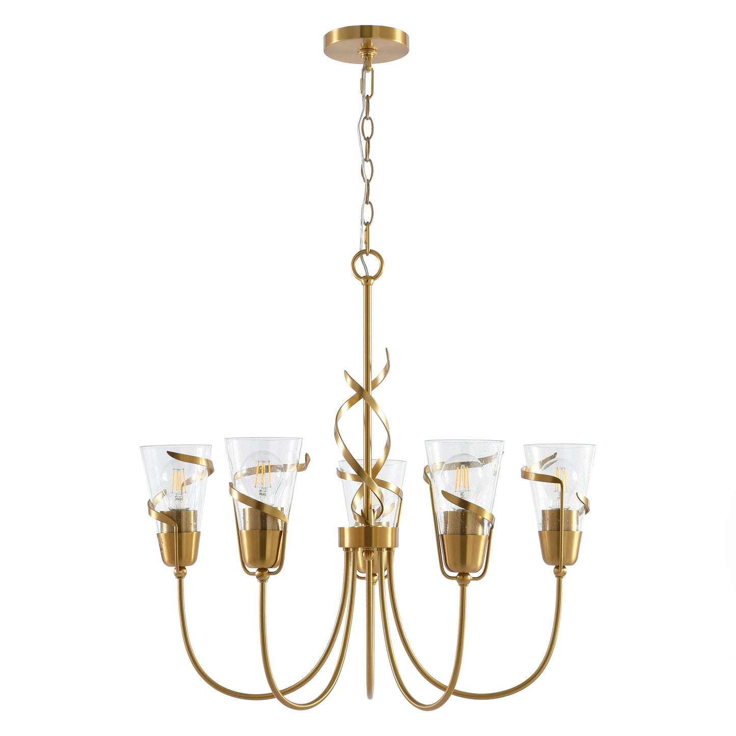 26 Inch Uriah 5-Light Golden Chandelier