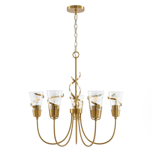 26 Inch Uriah 5-Light Golden Chandelier