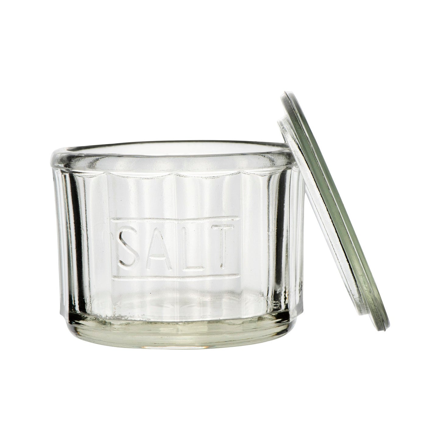 Pressed Glass Clear Salt Cellar