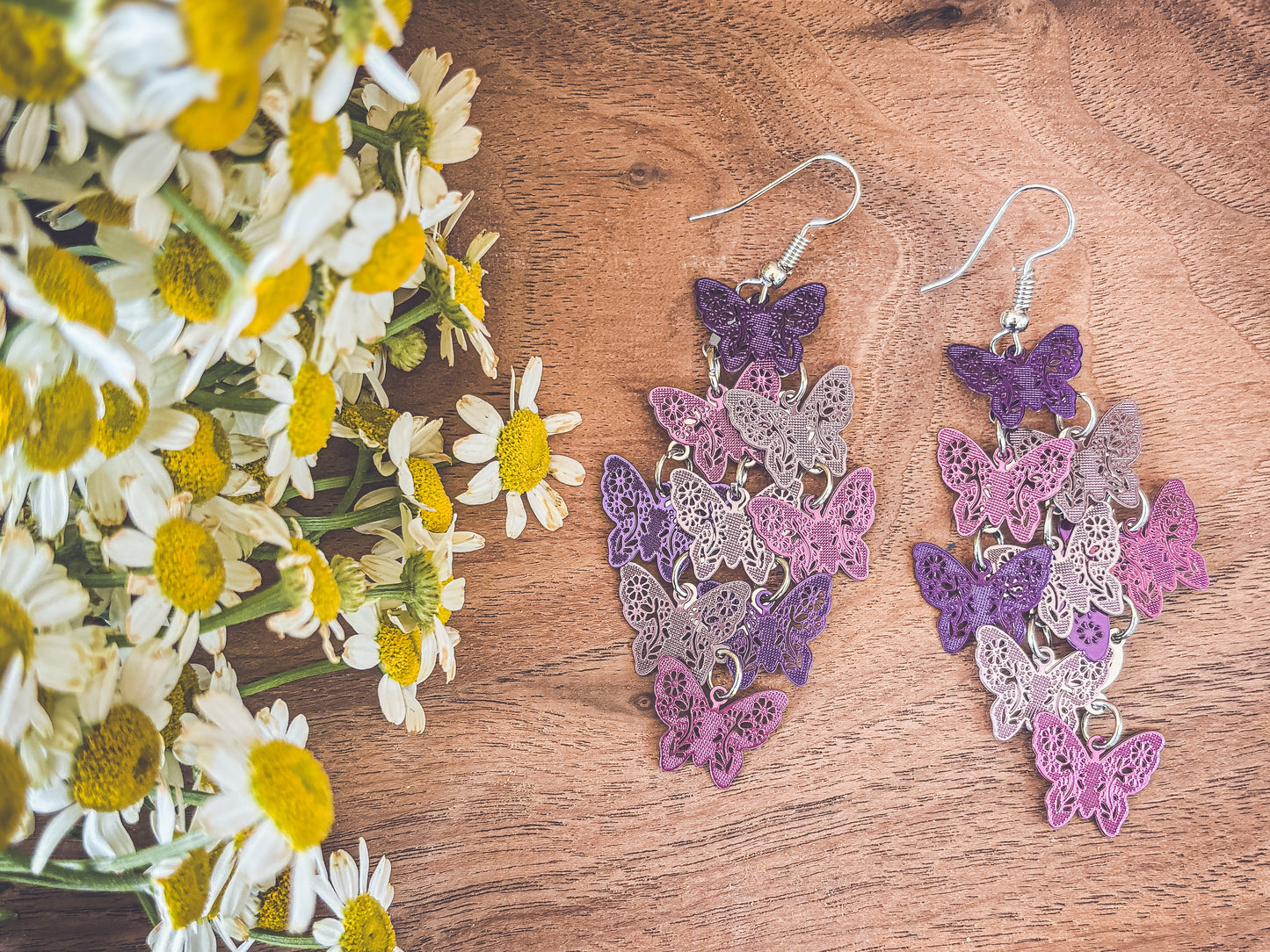 Beautiful Butterfly Chandelier Earrings