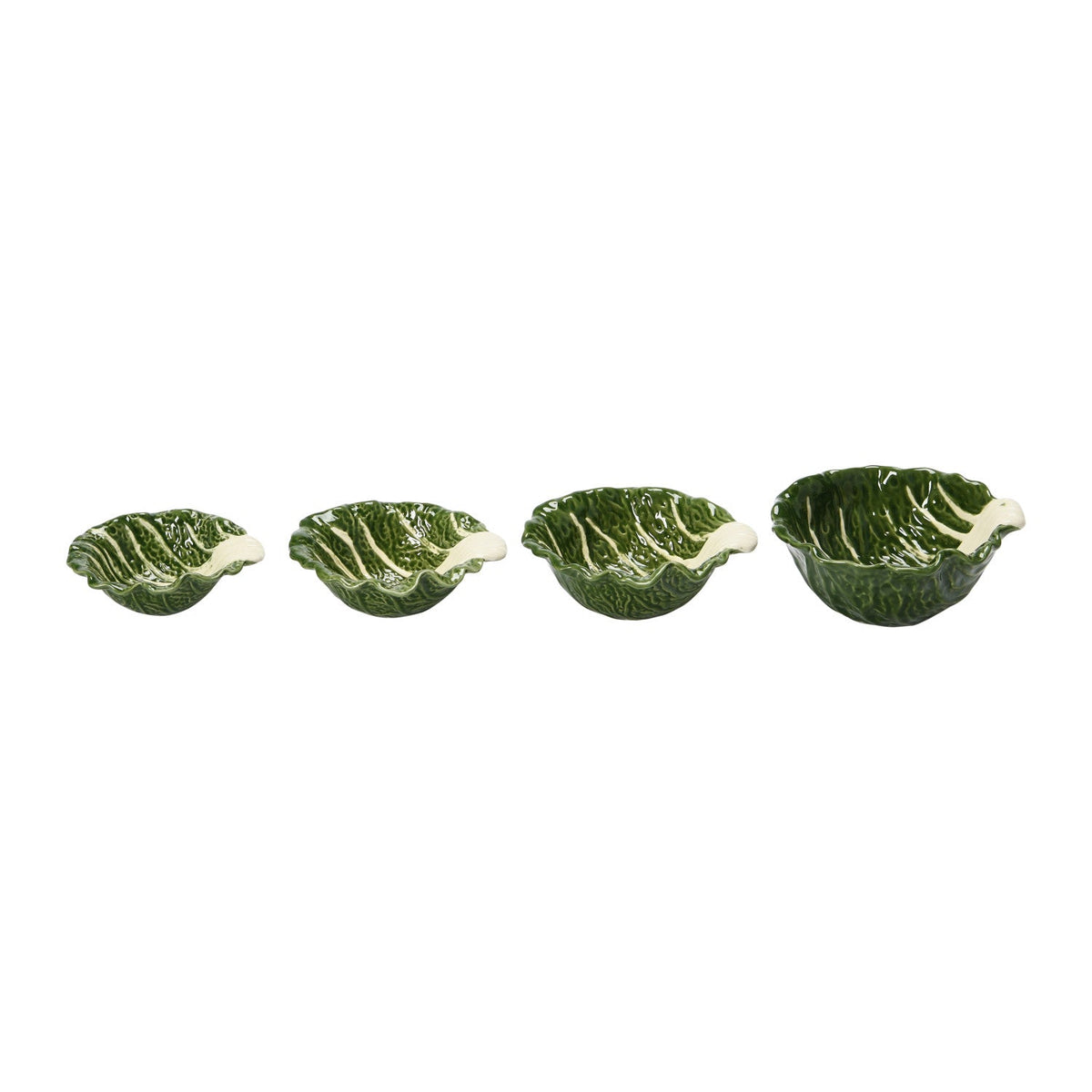 Green Cabbage Nesting Bowls | Set of 4