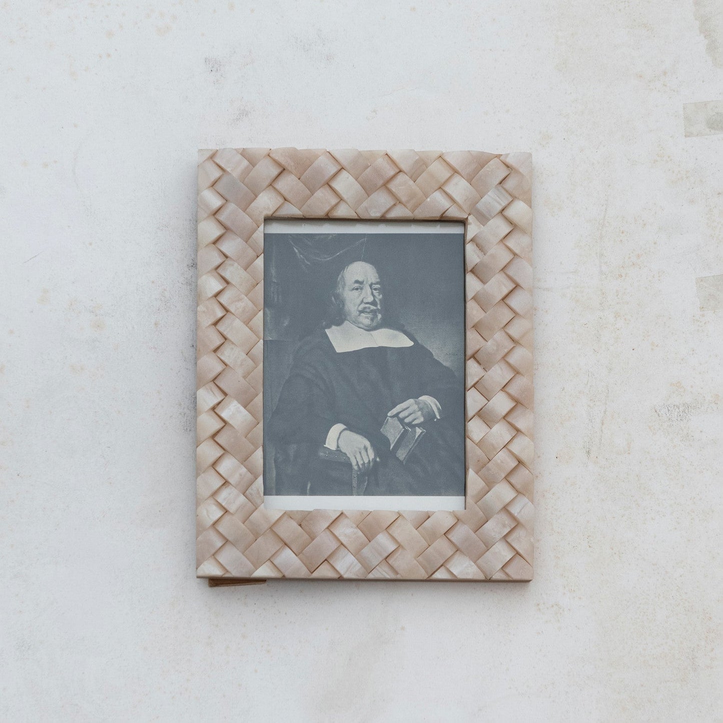 Ivory Woven Resin Picture Frame | Holds 5x7 Photo