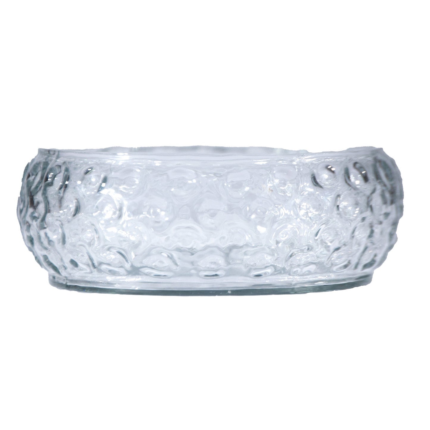 Hand-Blown Glass Inverted Hobnail Bowl