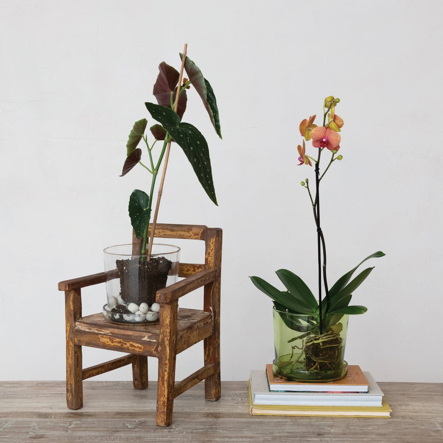 Distressed Reclaimed Wood Mini Decorative Chair