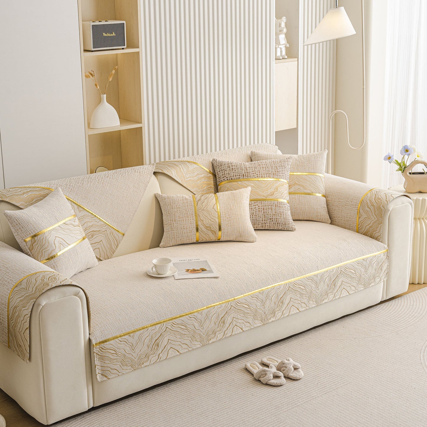 Modern Non-Slip Couch Slipcover, Soft, Durable & Washable Furniture Protector