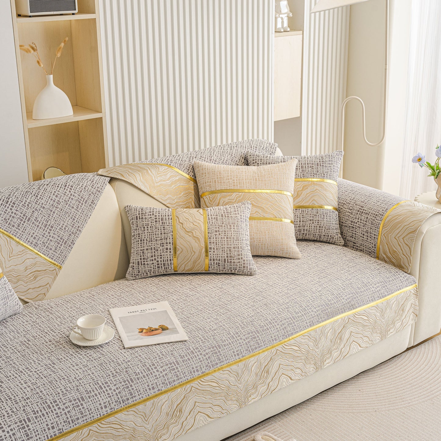 Modern Non-Slip Couch Slipcover, Soft, Durable & Washable Furniture Protector