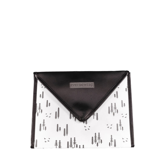 EverEnvelope: Small Black and White Reusable Gift Bag with Magnetic Closure (Reusable Gift Wrap Bags – Sustainable, Foldable, Eco-Friendly)