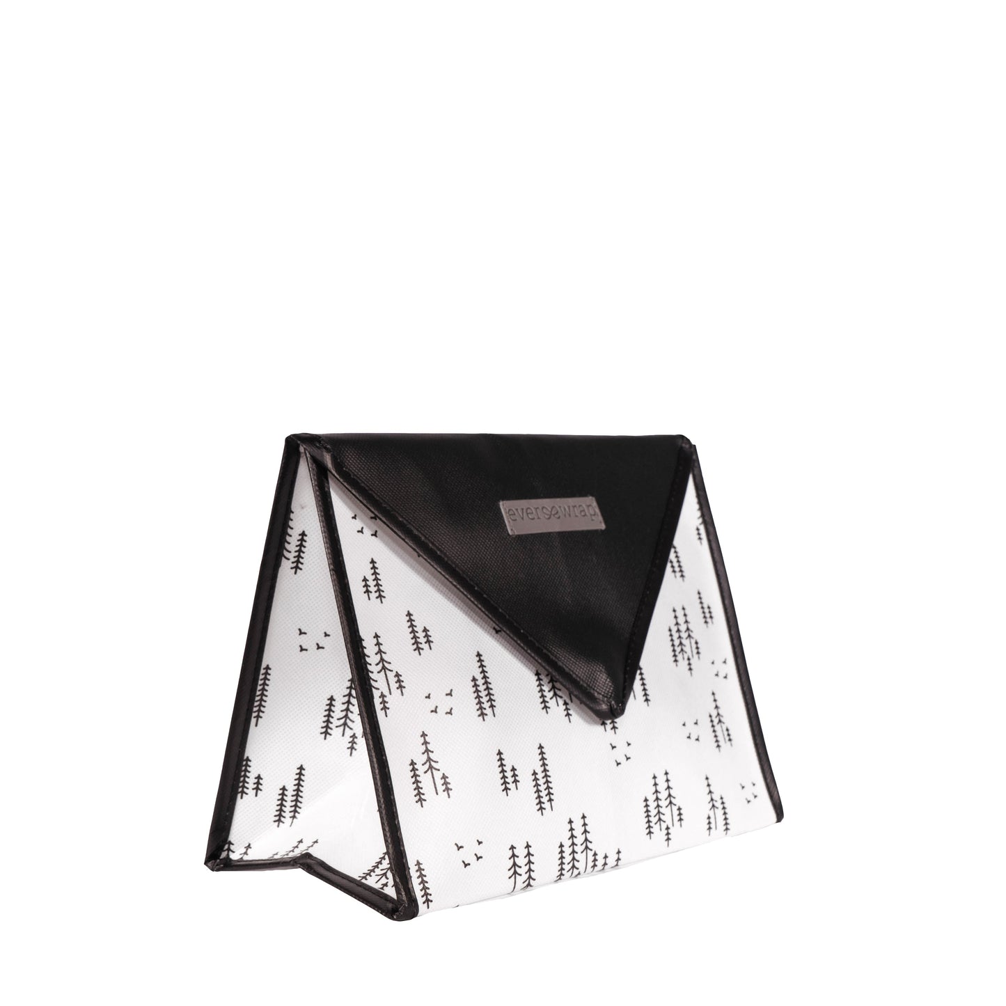 EverEnvelope: Small Black and White Reusable Gift Bag with Magnetic Closure (Reusable Gift Wrap Bags – Sustainable, Foldable, Eco-Friendly)