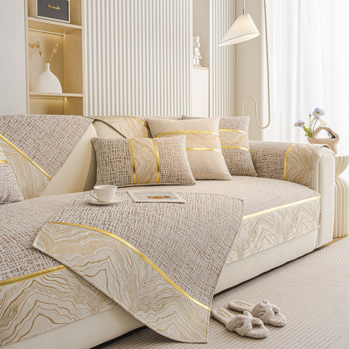 Modern Non-Slip Couch Slipcover, Soft, Durable & Washable Furniture Protector
