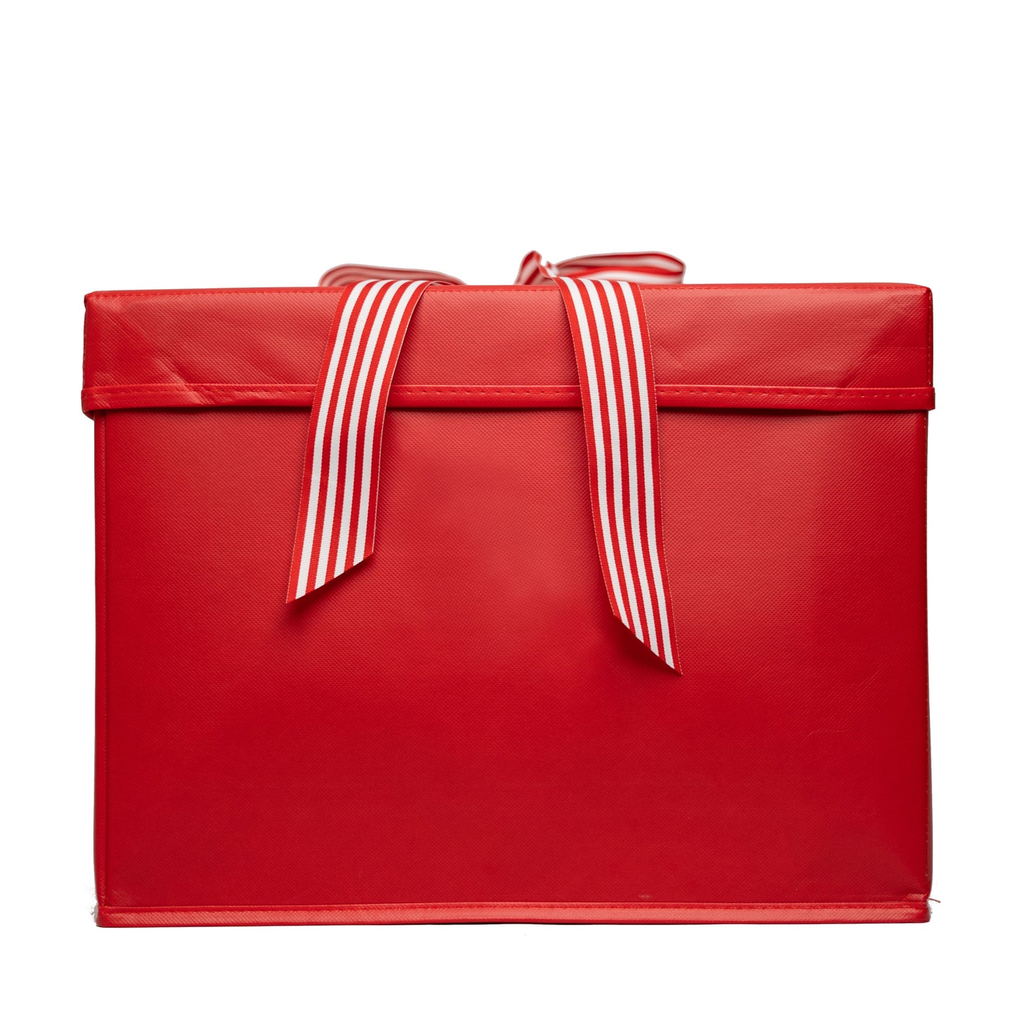 EverBox: Extra Large Red Collapsible Gift Box with White Grosgrain Ribbon Attached