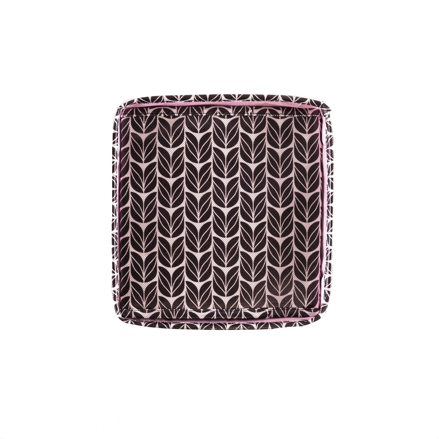 EverBox: Small Black, White and Pink Collapsible Gift Box with White Satin Ribbon