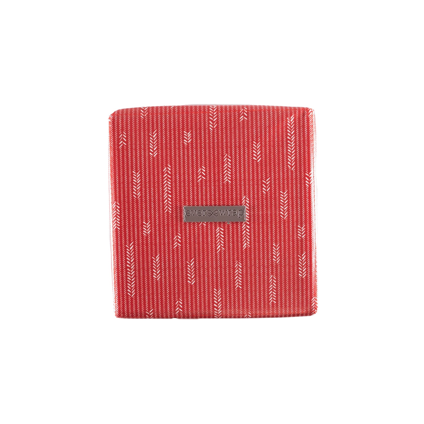 EverBox: Small Red + White Collapsible Gift Box with Red Satin Ribbon