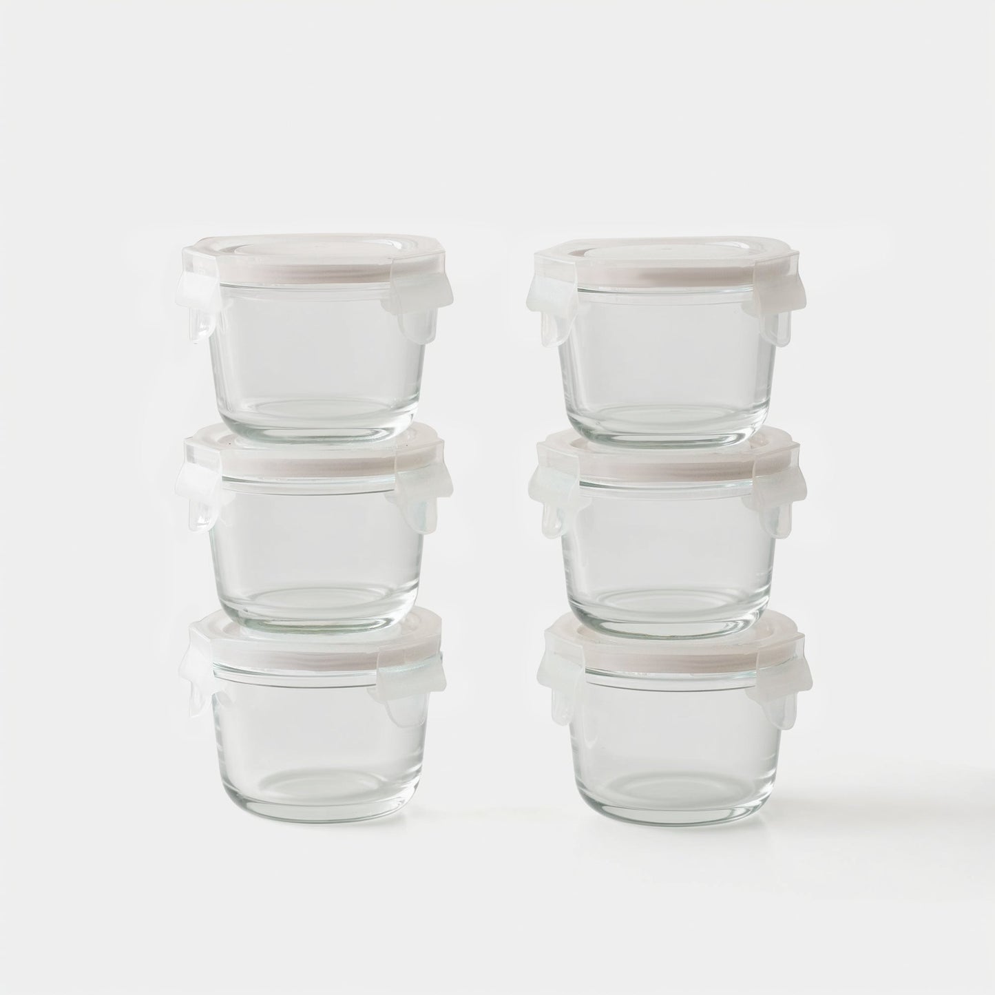 Round Mini Glass Container Set
