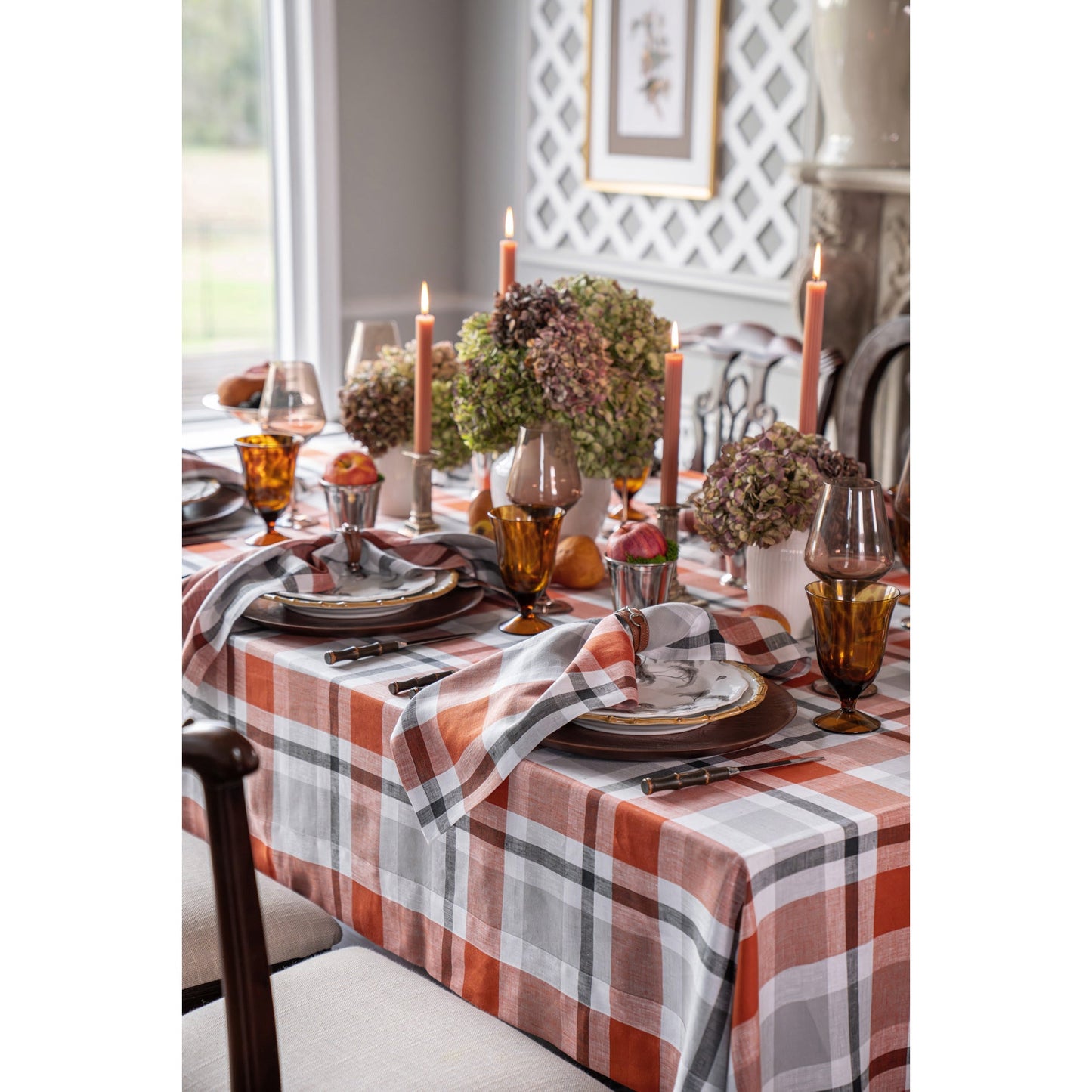 Fall Buffalo Check Tablecloth