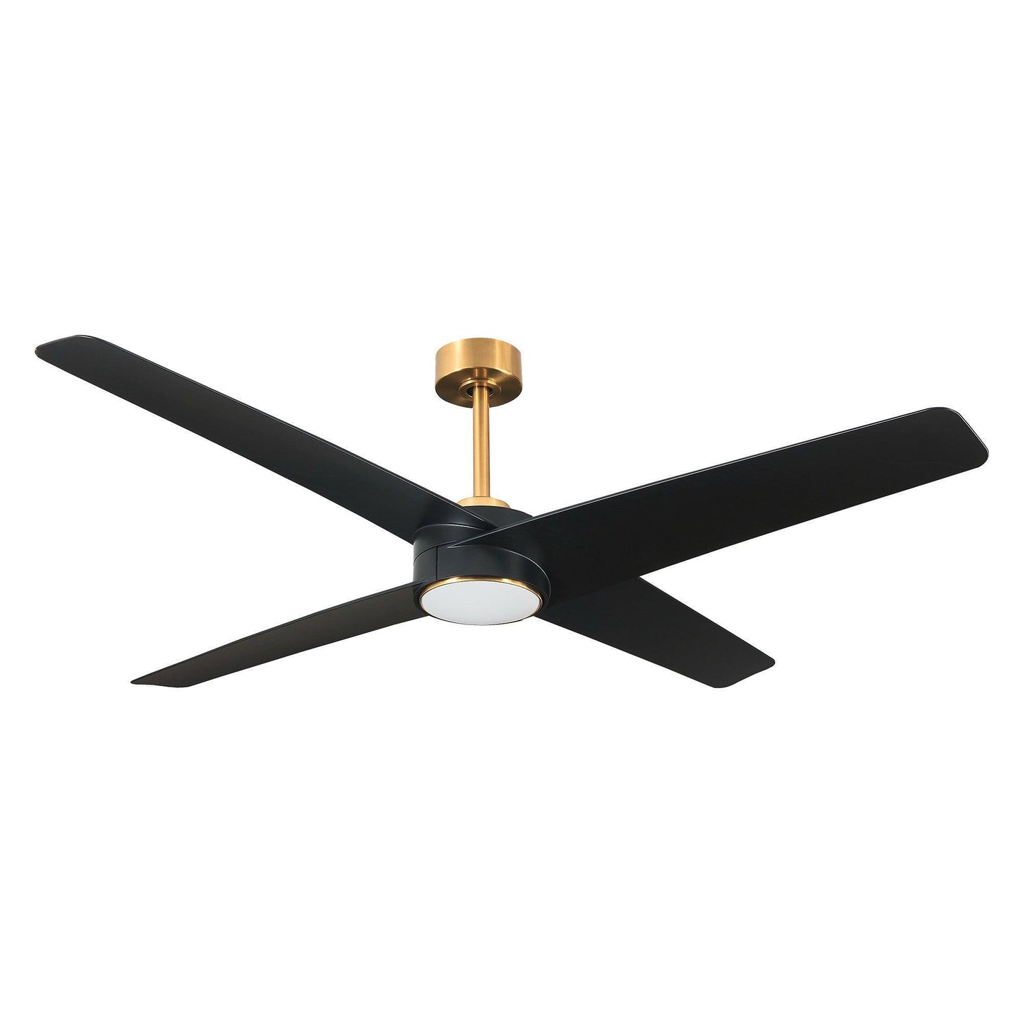 60" Parvez Modern DC Motor Downrod Mount Reversible Crystal Ceiling Fan With Lighting And Remote Control