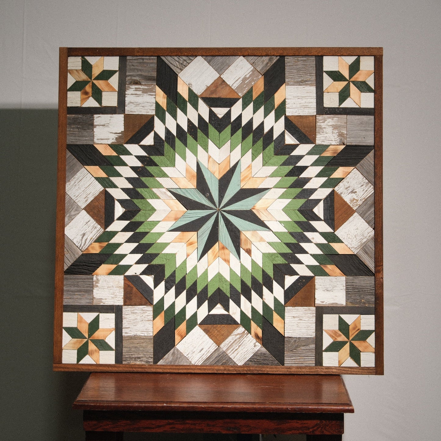 Amish Handmade Barn Quilt Wall Art – Reclaimed Barn Wood – 30.5” x 30.5”