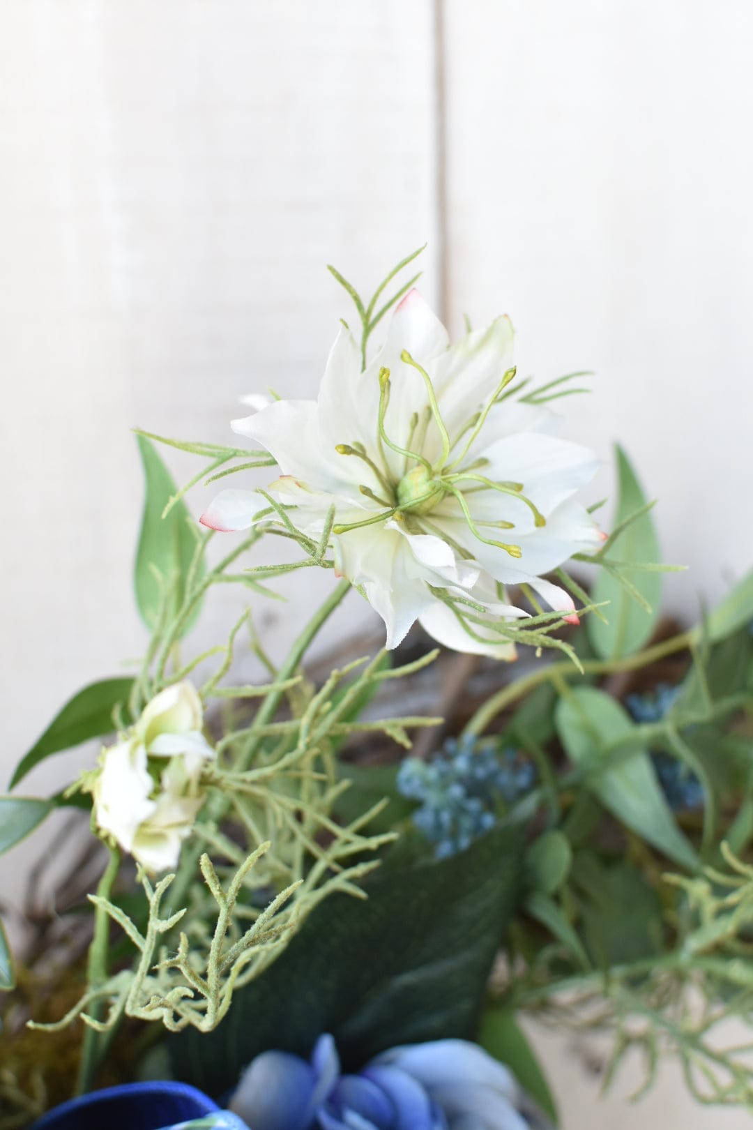 Blue and White Spring Wreath
