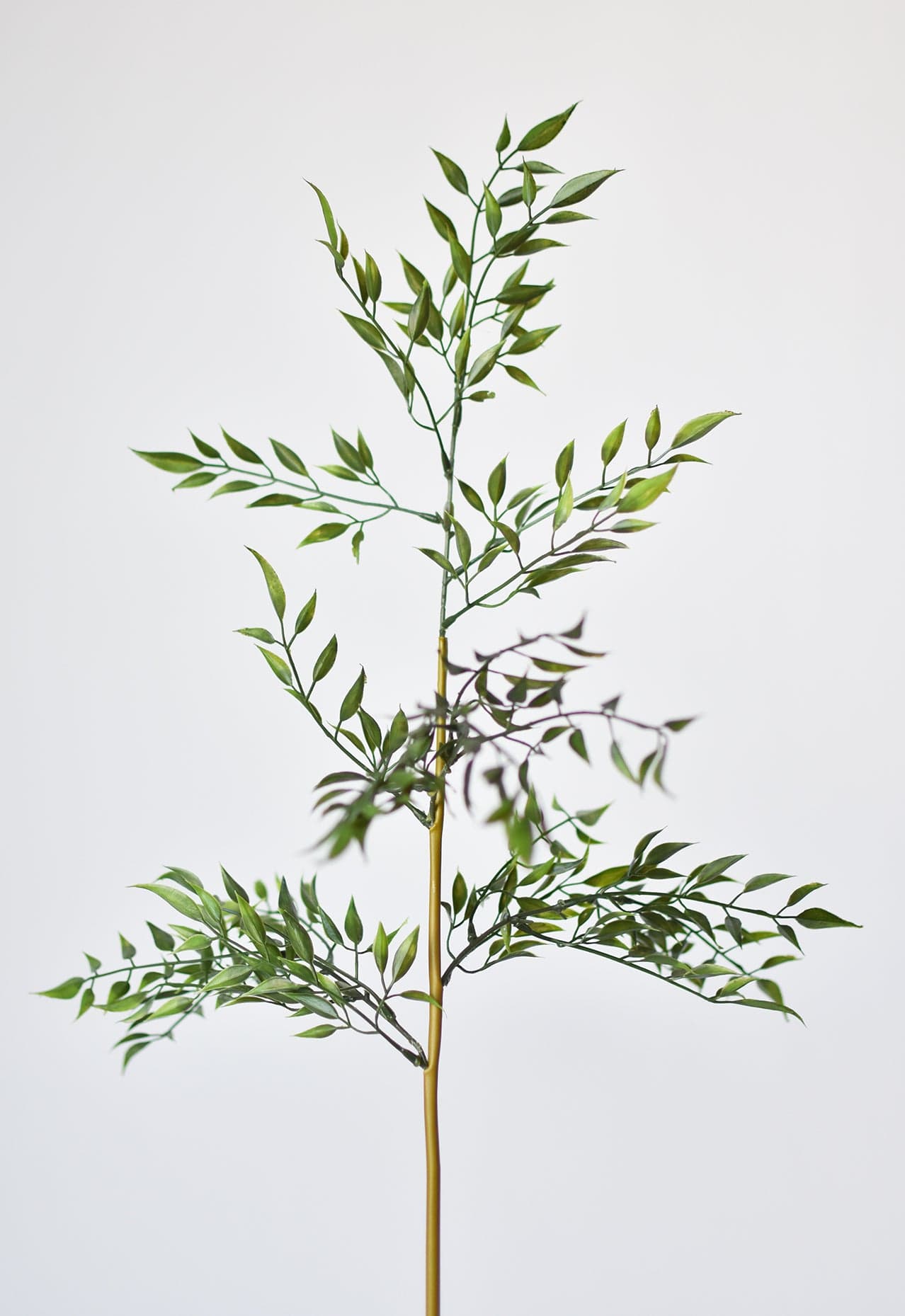 27" Faux Mini Bamboo Leaf Stem