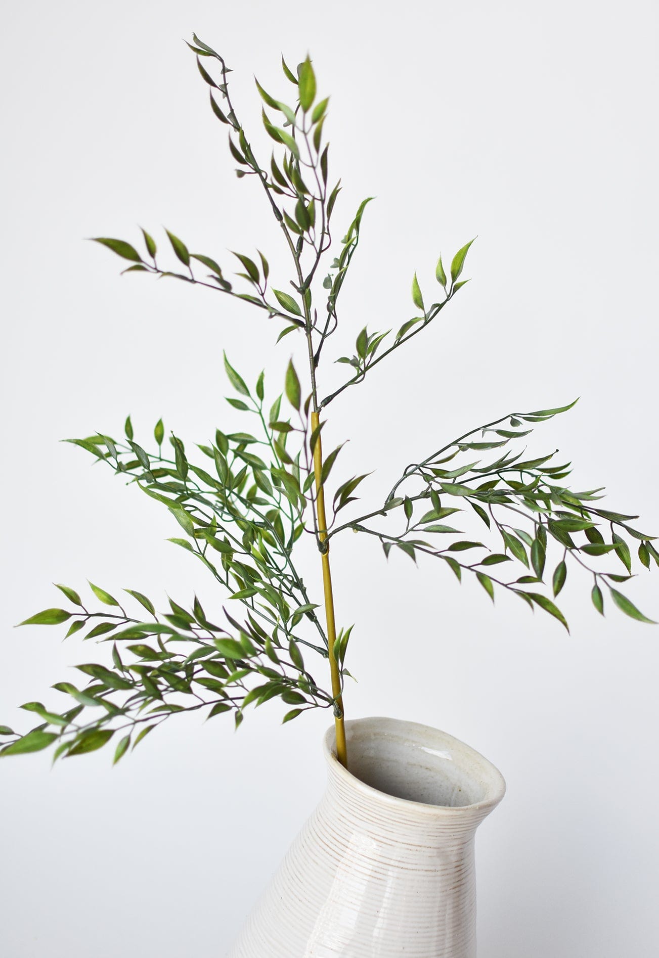27" Faux Mini Bamboo Leaf Stem