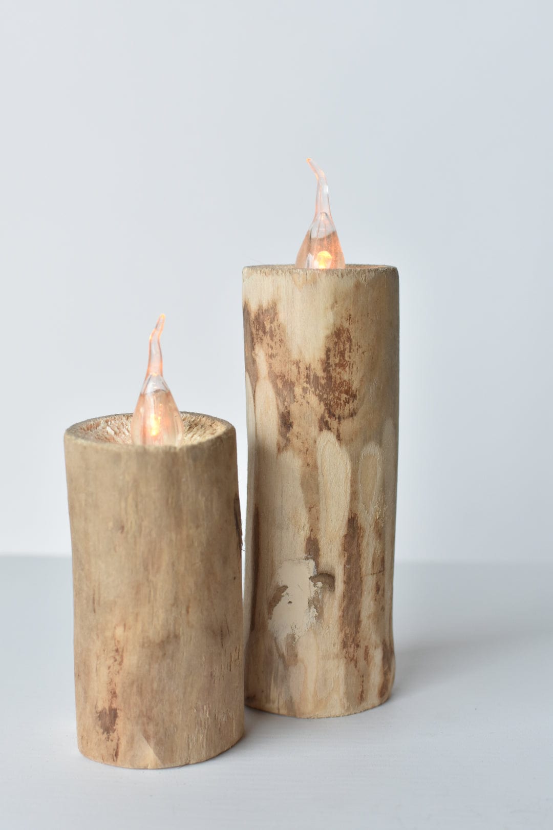 Wooden Faux LED Candles (2 Sizes available)