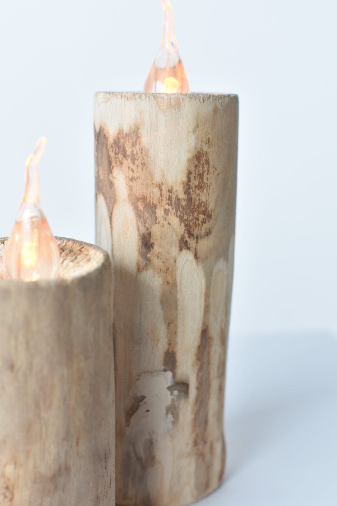 Wooden Faux LED Candles (2 Sizes available)
