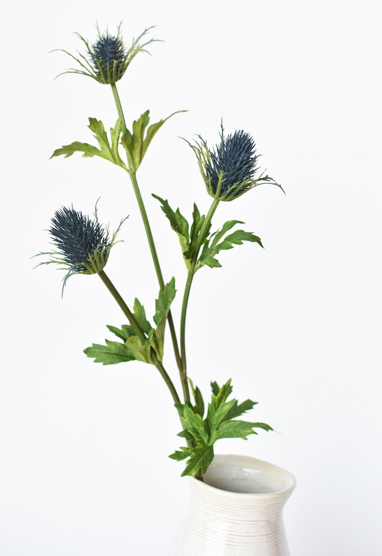 32.5" Faux Blue Thistle Stem