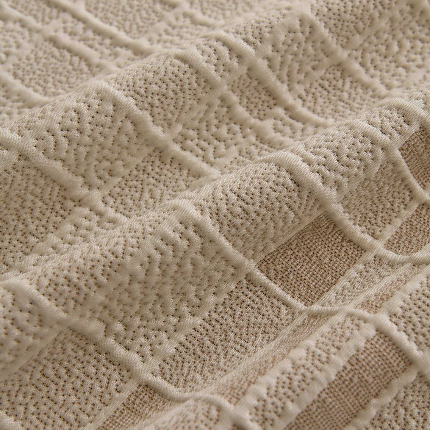Sofa Cover Throw with Subtle Textured Stripes Lightweight Smooth Couch Slipcover