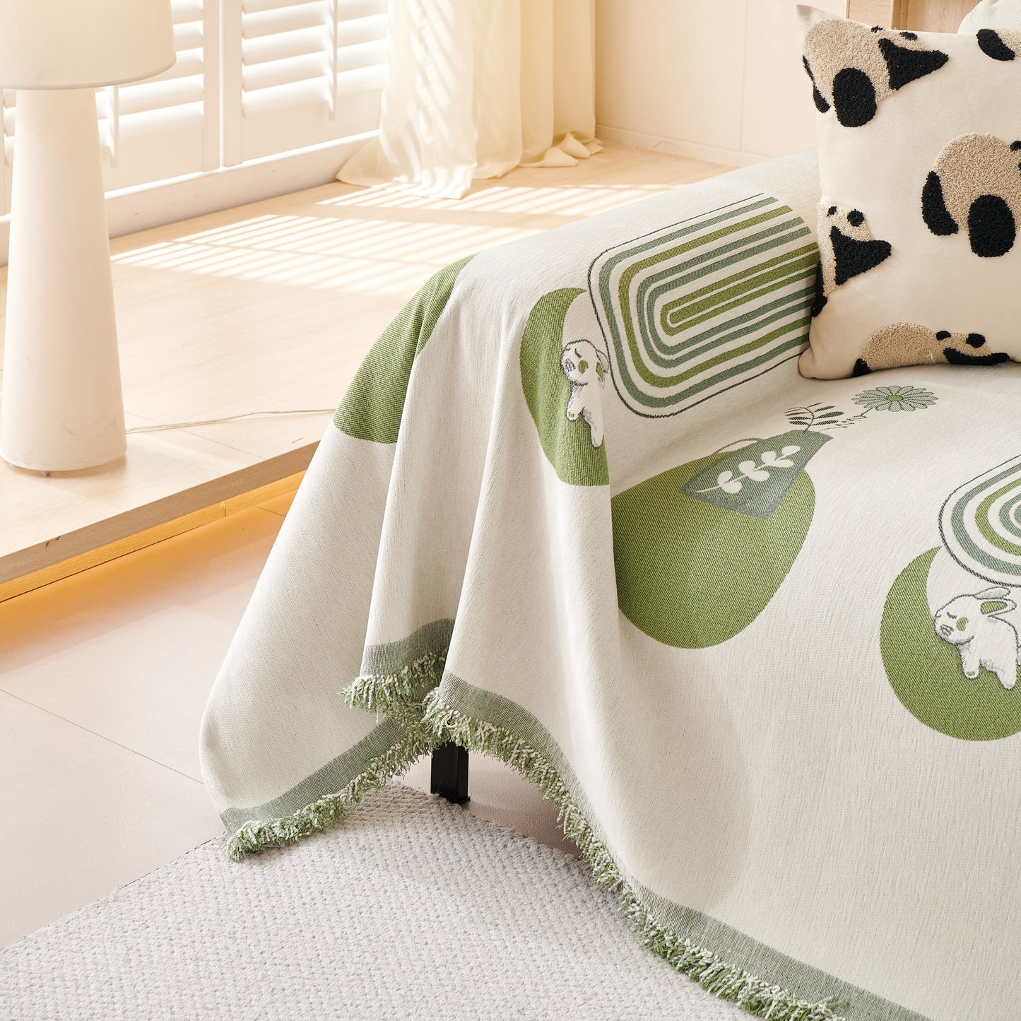 Decorative Throw Blankets for Couch Reversible Chenille Furniture Throw Covers for Sectional Sofa