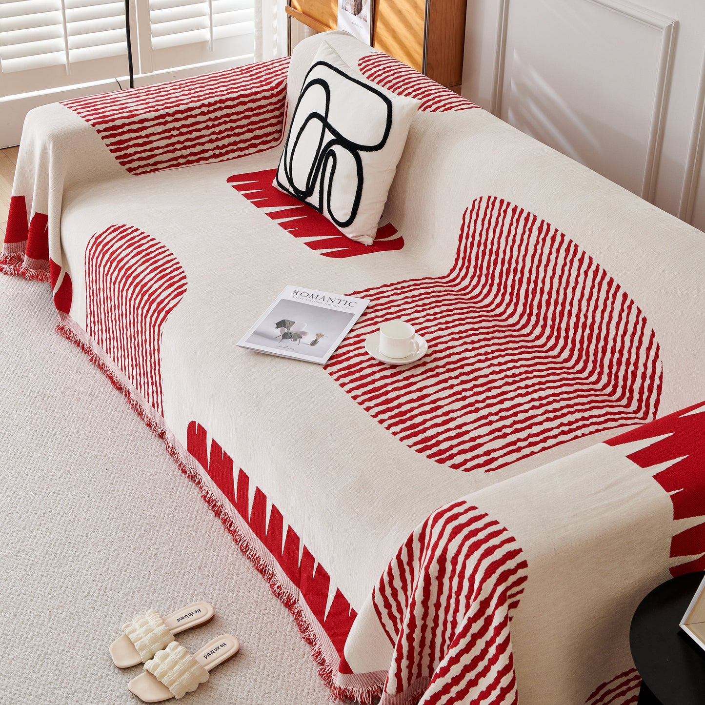 Soft Cozy Chenille Sofa Throw Blanket and Sectional Seat Covers, Scratch Resistant Sofa Couch Covers