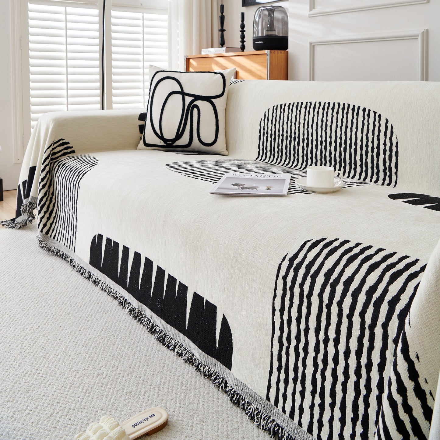 Soft Cozy Chenille Sofa Throw Blanket and Sectional Seat Covers, Scratch Resistant Sofa Couch Covers