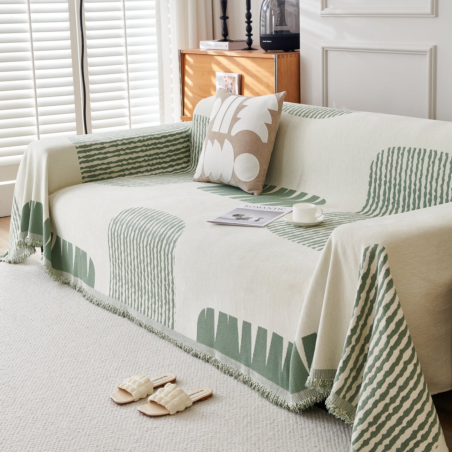 Soft Cozy Chenille Sofa Throw Blanket and Sectional Seat Covers, Scratch Resistant Sofa Couch Covers