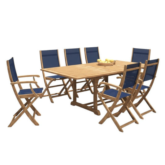 Dalton Teak Patio Dining Set 9PC