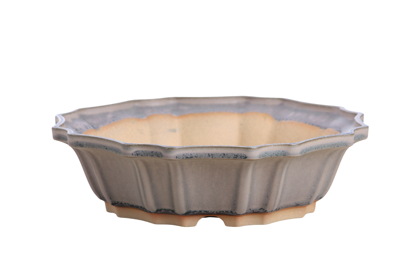 Willow Bonsai Ceramics Flower Design Bonsai Pot 10 Inch – Elegant Ceramic Bonsai & Succulent Planter, High‑Fired Frost‑Proof Stoneware with Drainage & Wiring Holes, Handmade in USA (Ocean)