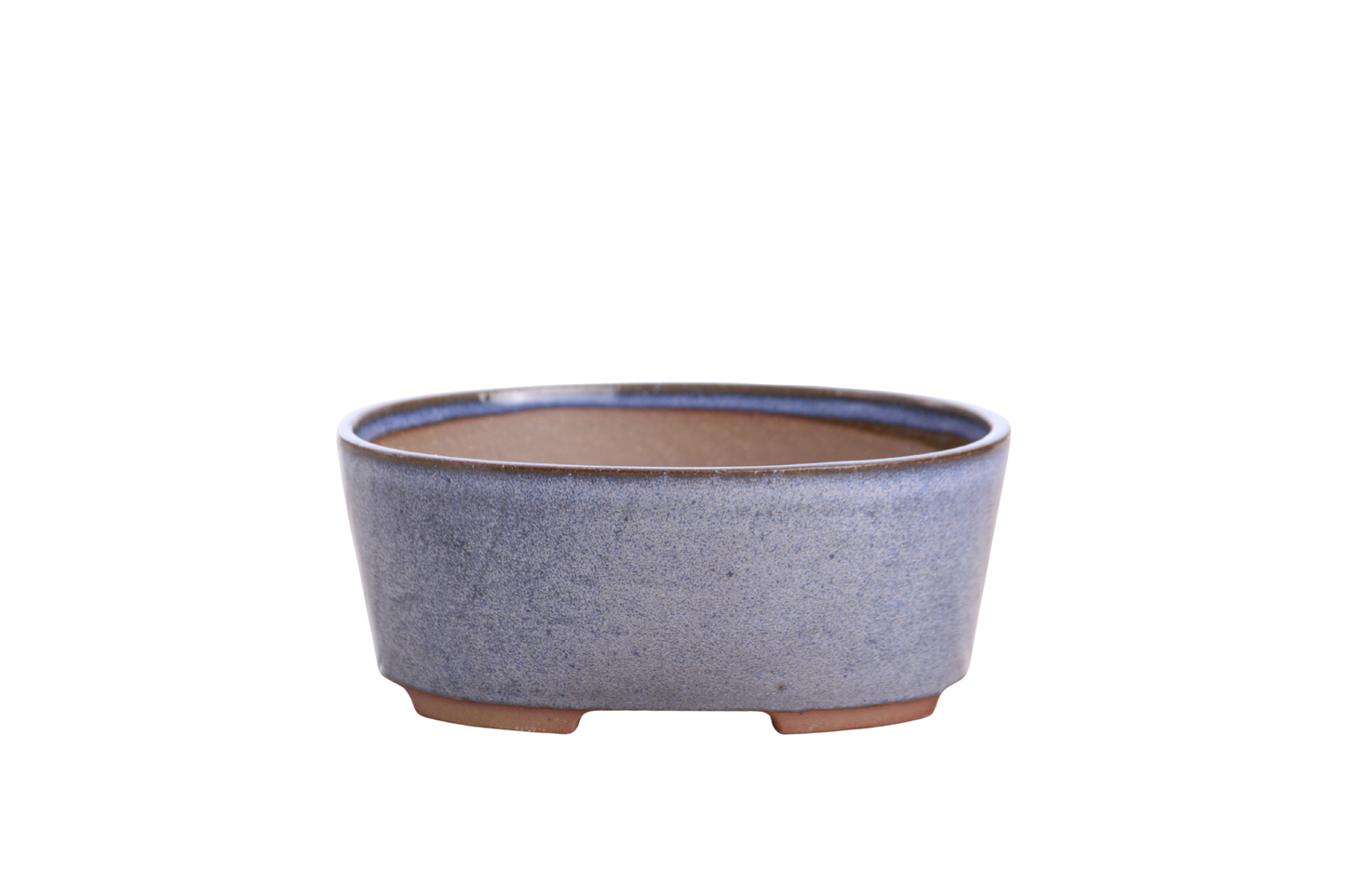Willow Bonsai Ceramics Oval A Bonsai Pot 6 Inch – Straight‑Sided Oval Ceramic Bonsai & Succulent Planter, High‑Fired Frost‑Proof Stoneware with Drainage & Wiring Holes, Handmade in USA (Denim)