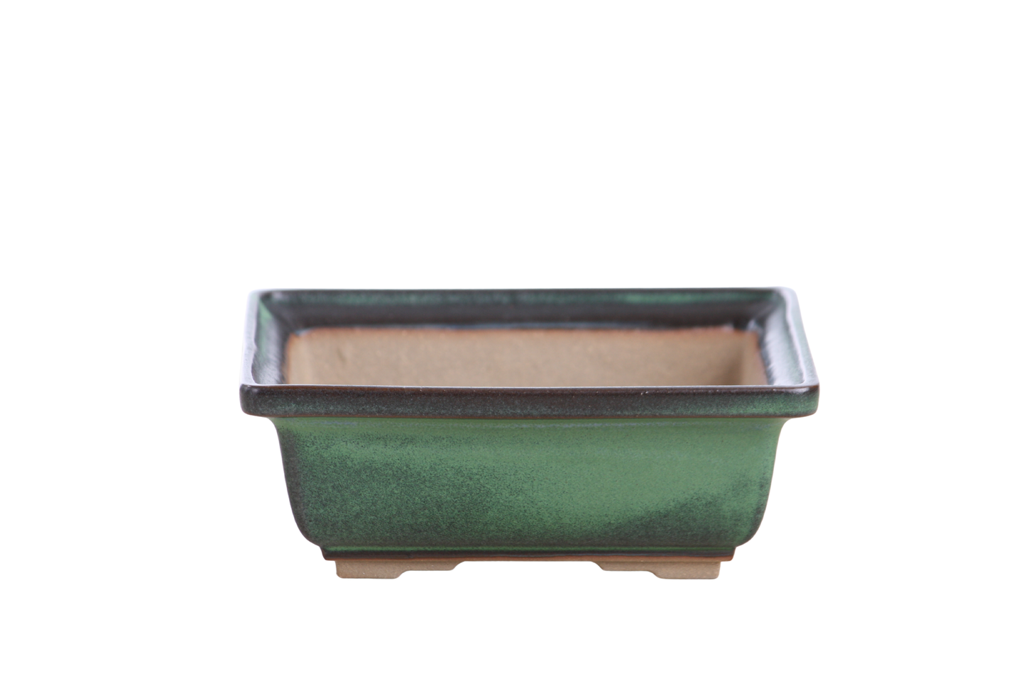 Willow Bonsai Ceramics Square Bonsai Pot 6 Inch – Low‑Profile Square Ceramic Bonsai & Succulent Planter with Accentuated Rim, High‑Fired Frost‑Proof Stoneware, Handmade in USA (Avocado)