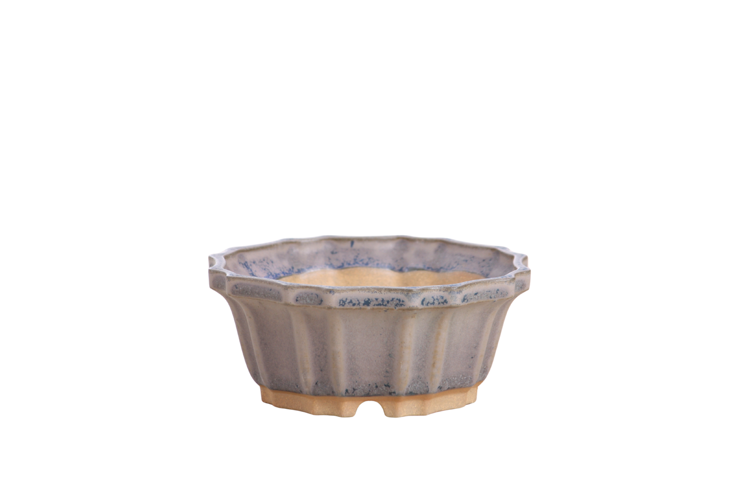 Willow Bonsai Ceramics Flower Design Bonsai Pot 4.5 Inch – Elegant Ceramic Bonsai & Succulent Planter, High‑Fired Frost‑Proof Stoneware with Drainage & Wiring Holes, Handmade in USA (Ocean)