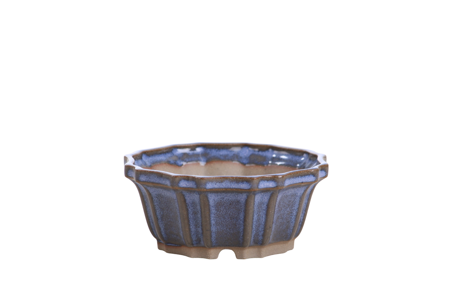 Willow Bonsai Ceramics Flower Design Bonsai Pot 4.5 Inch – Elegant Ceramic Bonsai & Succulent Planter, High‑Fired Frost‑Proof Stoneware with Drainage & Wiring Holes, Handmade in USA (Denim)