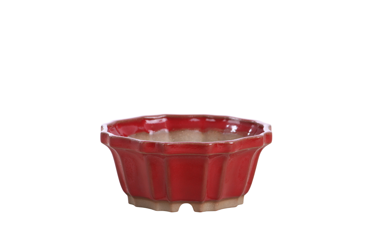 Willow Bonsai Ceramics Flower Design Bonsai Pot 4.5 Inch – Elegant Ceramic Bonsai & Succulent Planter, High‑Fired Frost‑Proof Stoneware with Drainage & Wiring Holes, Handmade in USA (Red)