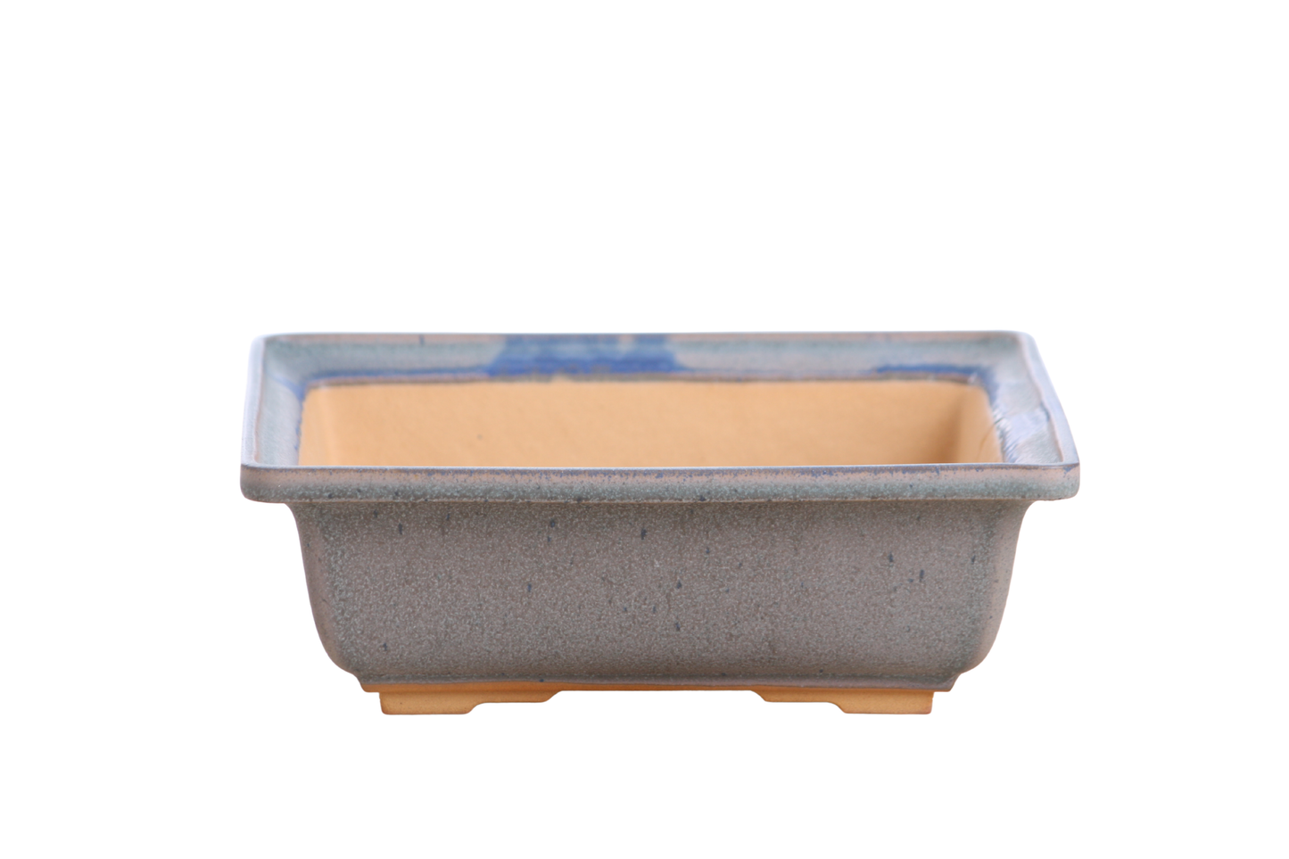 Willow Bonsai Ceramics Square Bonsai Pot 8 Inch – Low‑Profile Square Ceramic Bonsai & Succulent Planter with Accentuated Rim, High‑Fired Frost‑Proof Stoneware, Handmade in USA (Ocean)