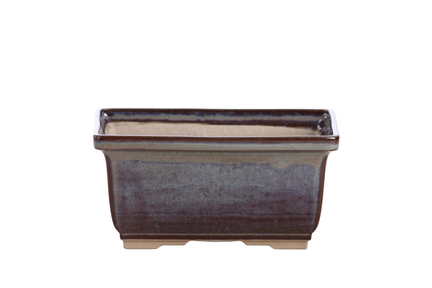 Willow Bonsai Ceramics Rectangle Deep Bonsai Pot 6 Inch – Higher‑Profile Rectangular Ceramic Bonsai & Succulent Planter with Accentuated Rim, High‑Fired Frost‑Proof Stoneware, Handmade in USA (Starry Night)