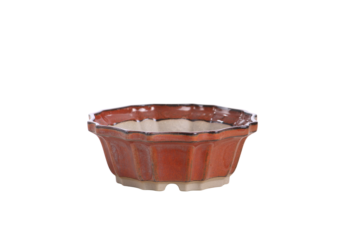 Willow Bonsai Ceramics Flower Design Bonsai Pot 5 Inch – Elegant Ceramic Bonsai & Succulent Planter, High‑Fired Frost‑Proof Stoneware with Drainage & Wiring Holes, Handmade in USA (Sunset)